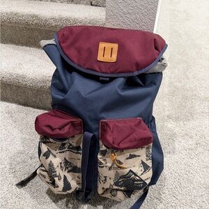 United By Blue Navy and Maroon Backpack